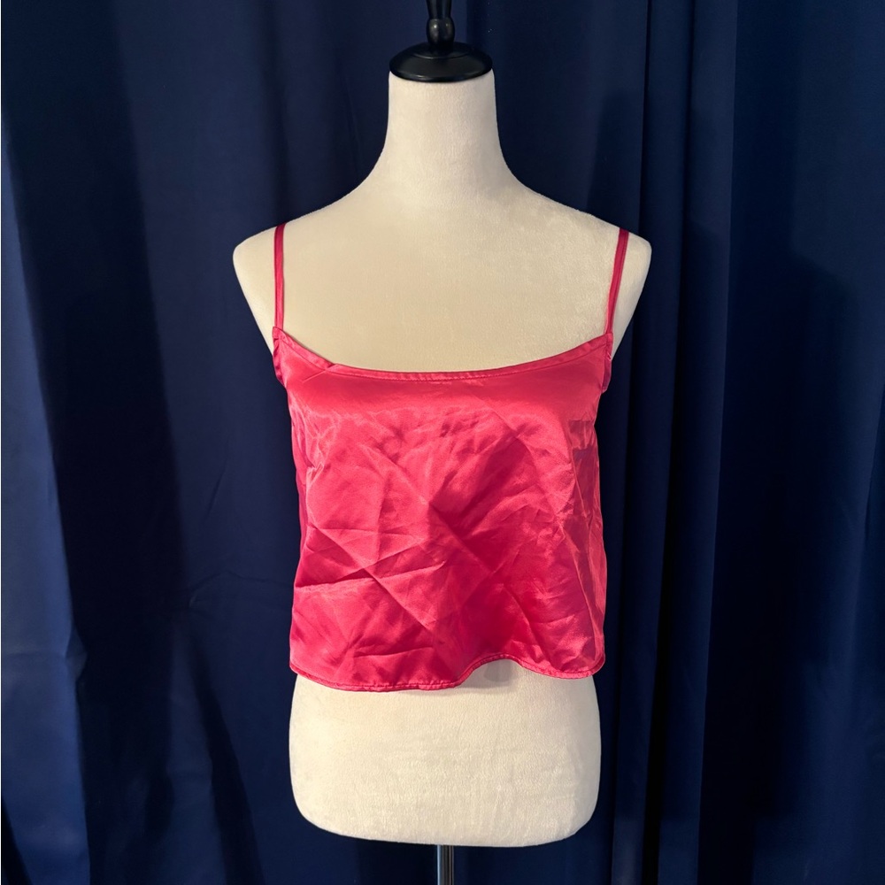 NWT Nasty Gal hot pink cropped camisole tank top